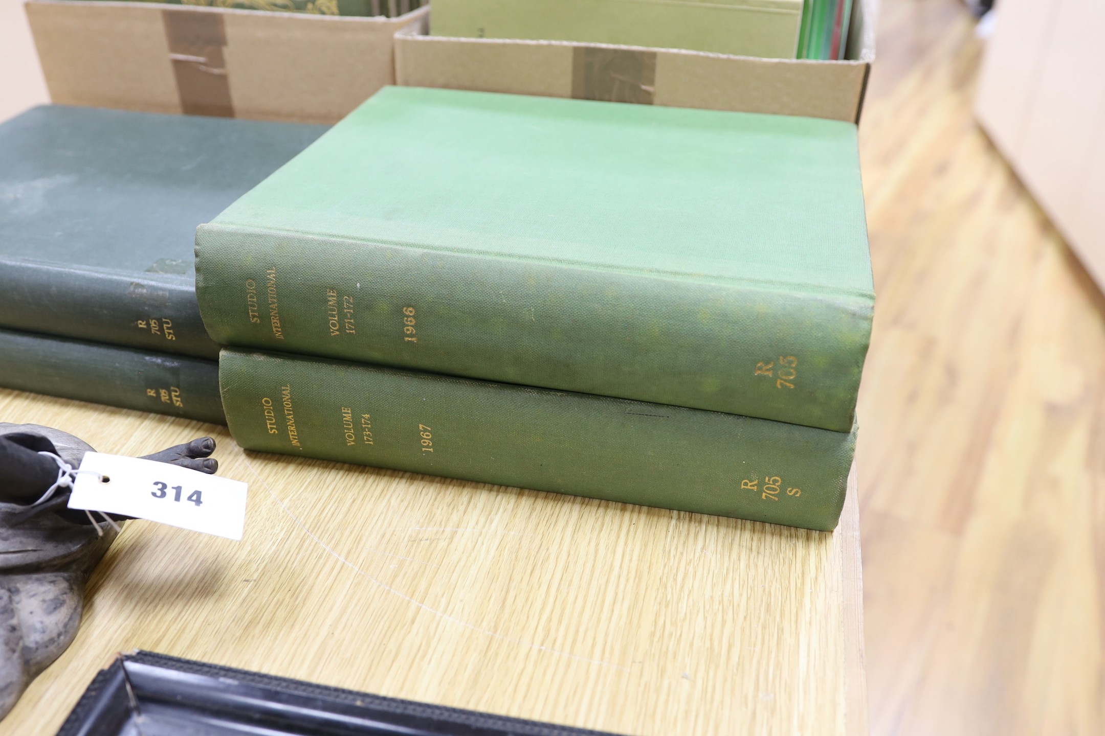 The Studio - the following bound vols (publisher's cloth): 12, 17, 18, 20 - 22, 25, 29, 30, 33-37, 39, 44, 45 and 51 (1898-1911); together with loose monthly issues (original wrappers): 1906-1956, 72 various